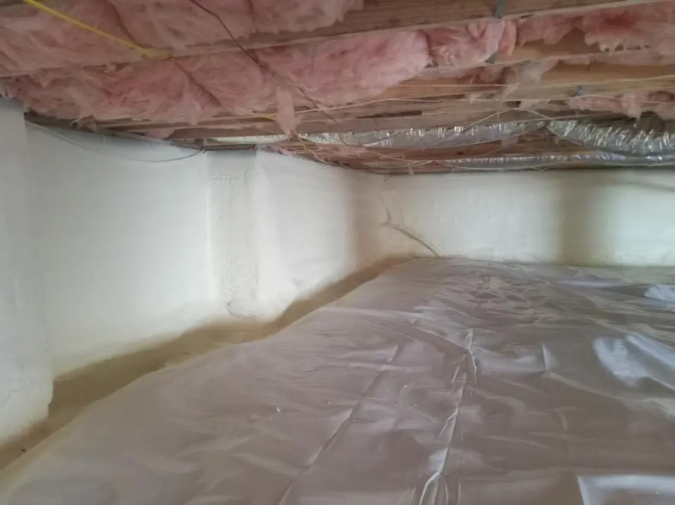 Crawl space encapsulation with closed-cell spray foam for Attic Insulation in Homer